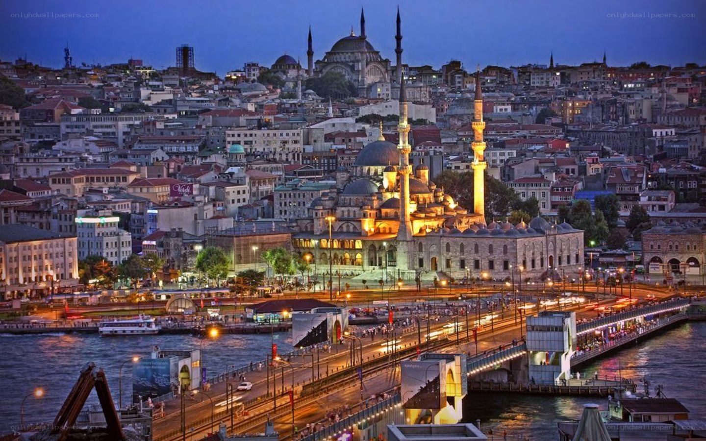 Istanbul cityscape at dusk