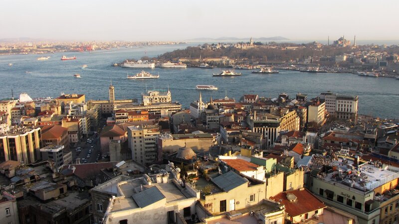 Istanbul Cityscape — Blue