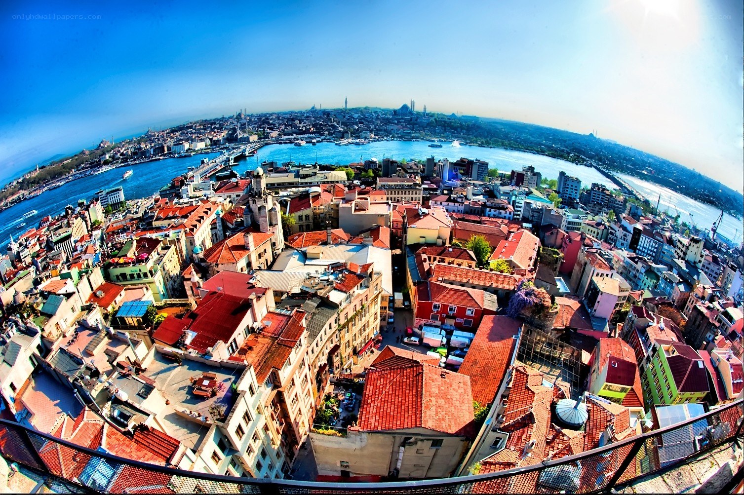 Istanbul cityscape from above