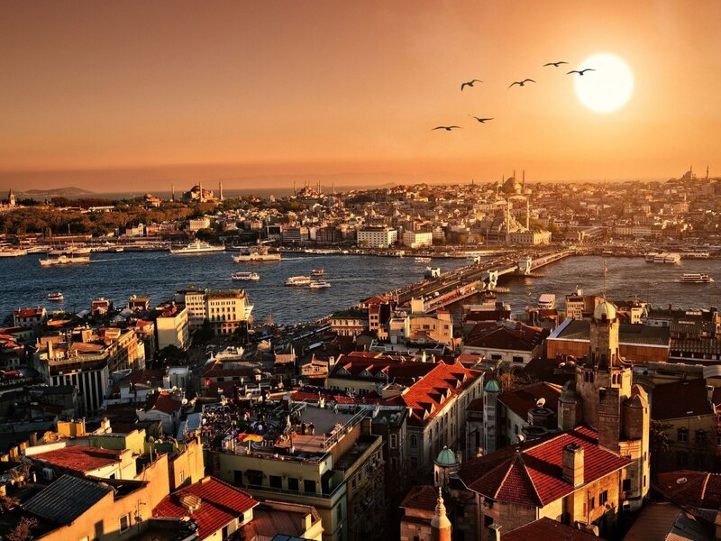 Istanbul Cityscape — Orange