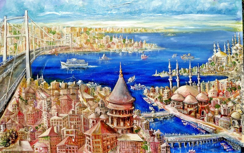 Istanbul cityscape painting
