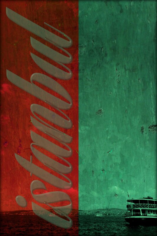 Istanbul cityscape poster