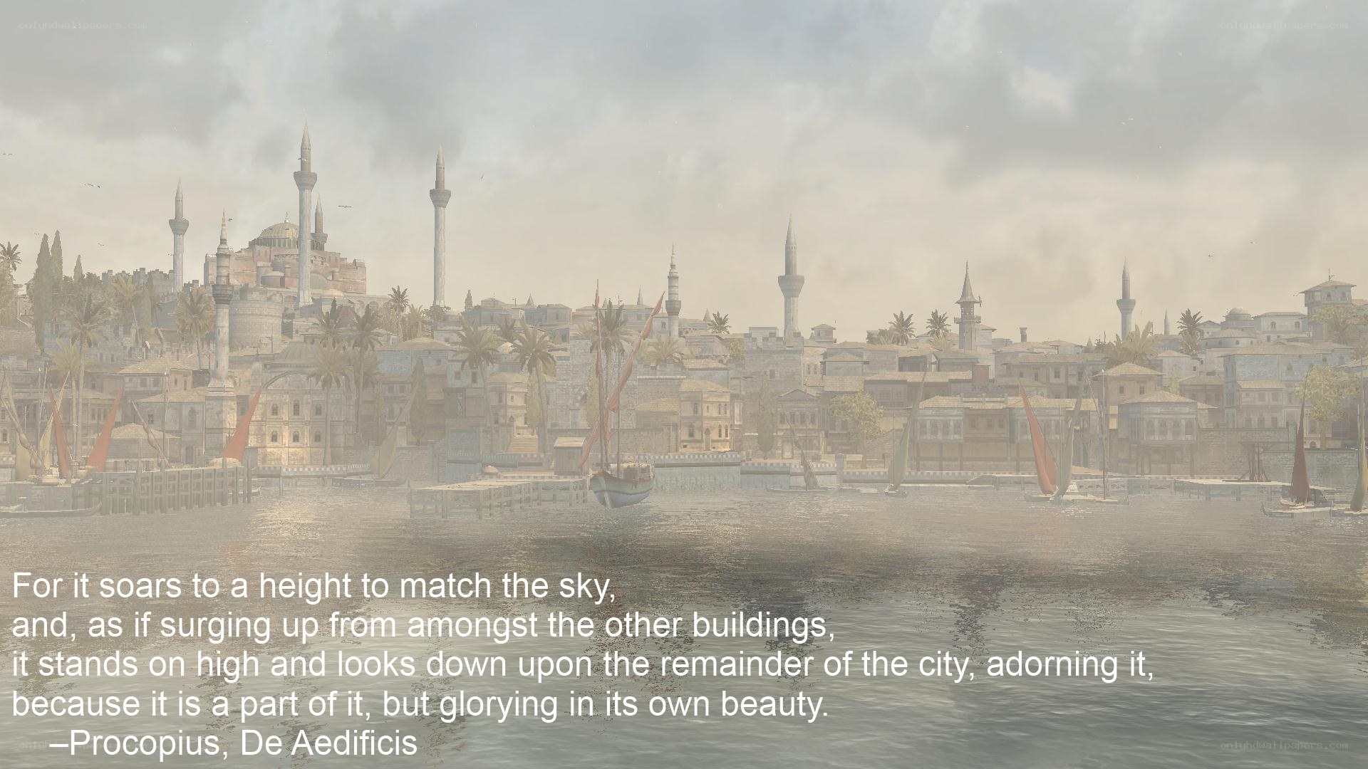 Istanbul cityscape with quote