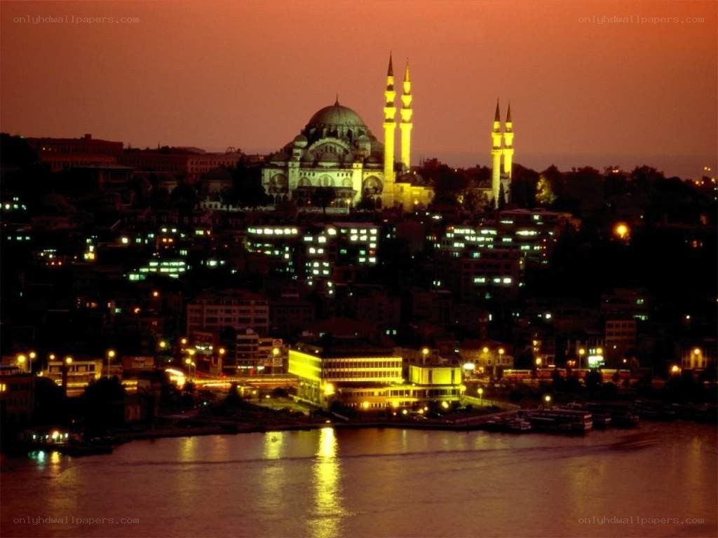 Istanbul mosque at dusk