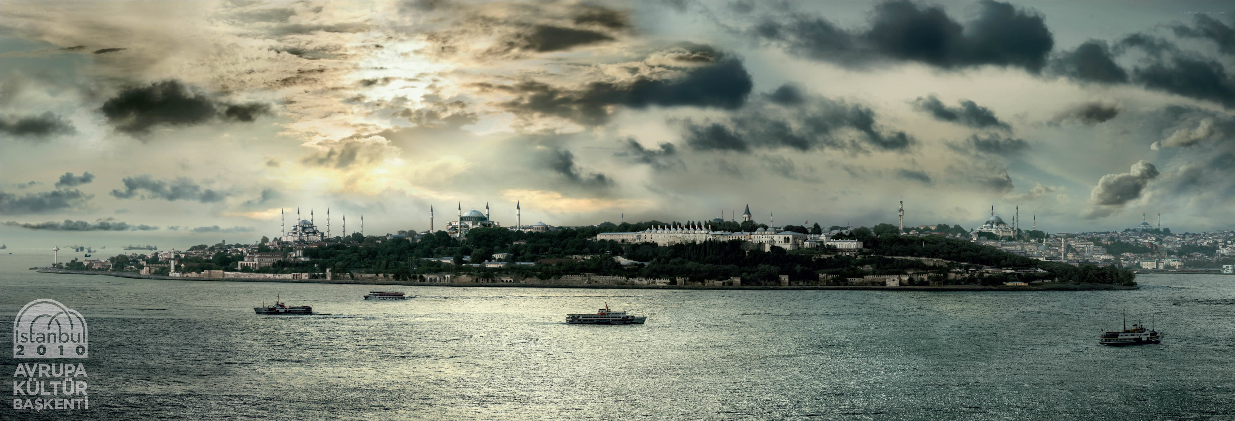 Istanbul skyline at dusk
