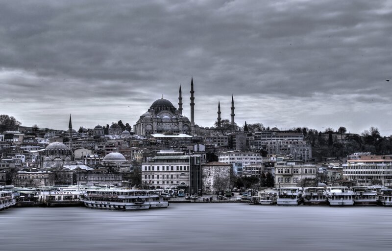 Istanbul Skyline — Gray, Overcast, Photograph
