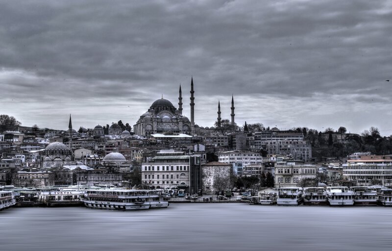 Istanbul Skyline — Gray, Overcast