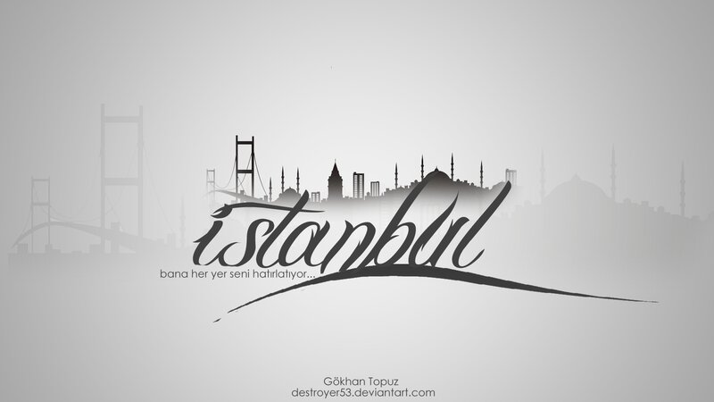 Istanbul Skyline — Gray, Serene