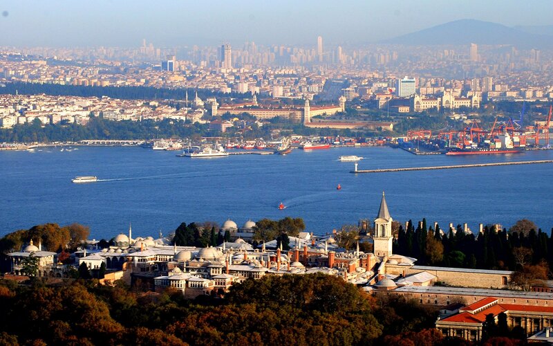Istanbul skyline with Bosphorus