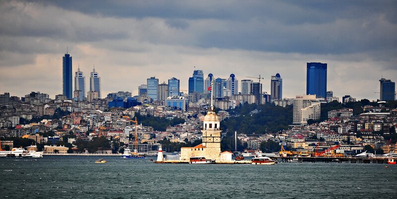 Istanbul skyline with Maiden's Tower