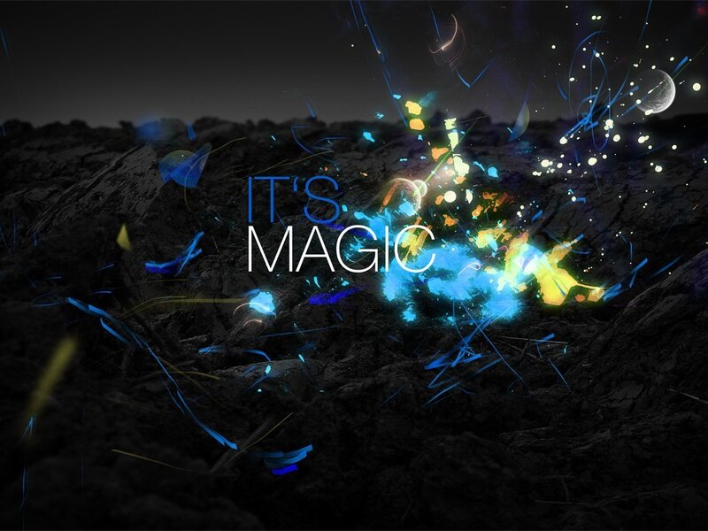it's magic text on dark background