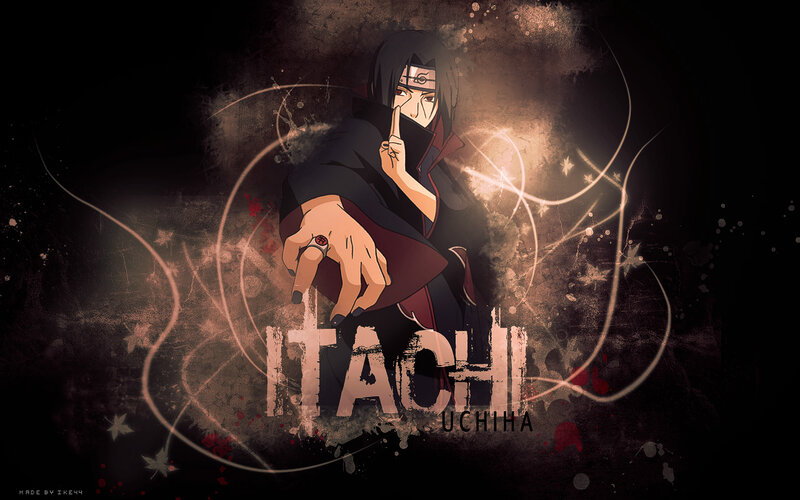 Itachi Uchiha Character — Black, Dramatic