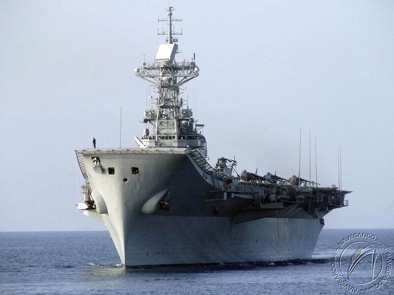 Italian aircraft carrier at sea