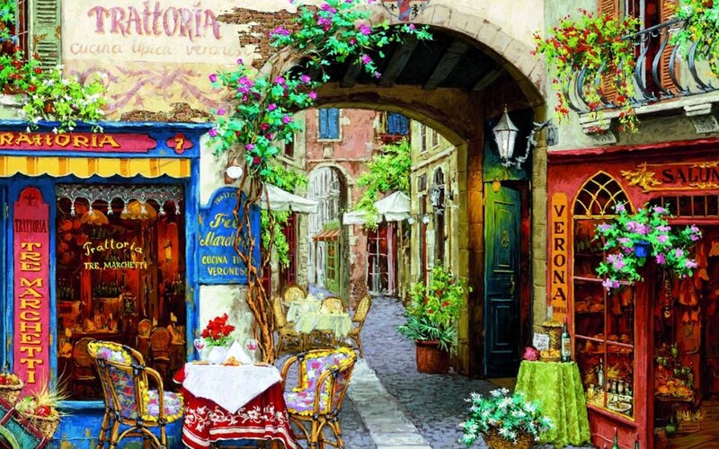 Italian Alleyway Cafe — Red