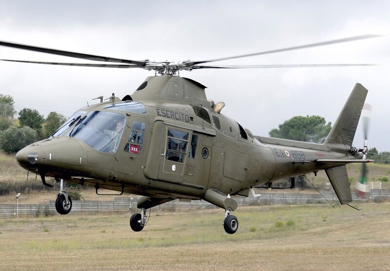 Italian Army helicopter in flight