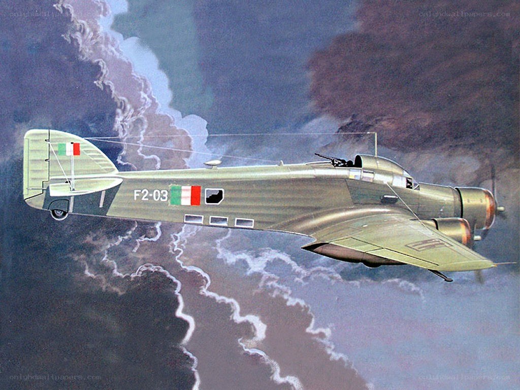 Italian bomber in flight
