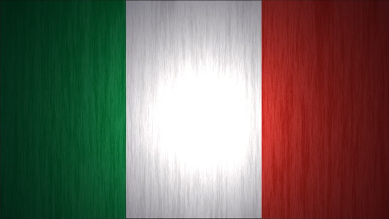 Italian flag with brushed metal texture