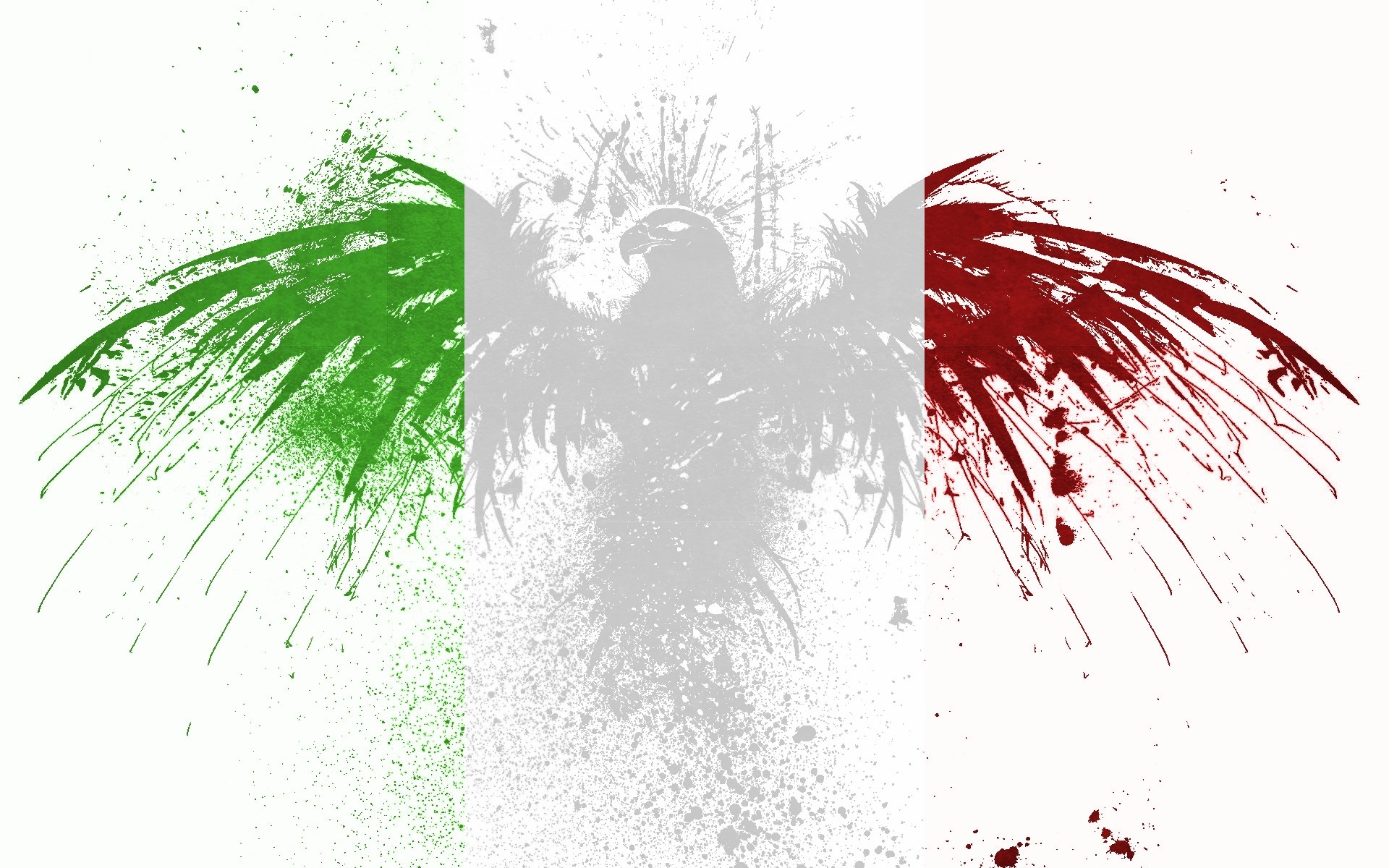Italian flag with eagle