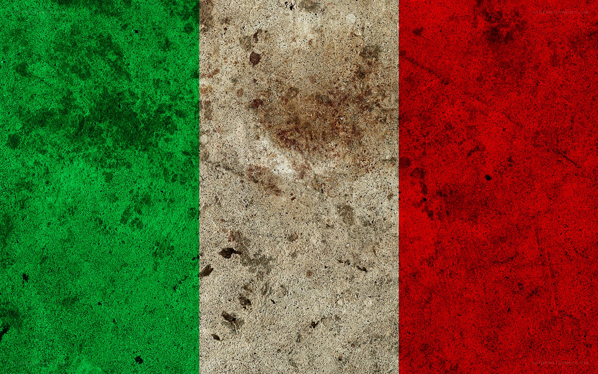 Italian flag with grunge texture