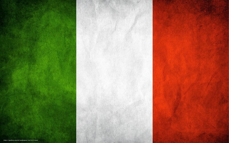 Italian flag with grunge texture