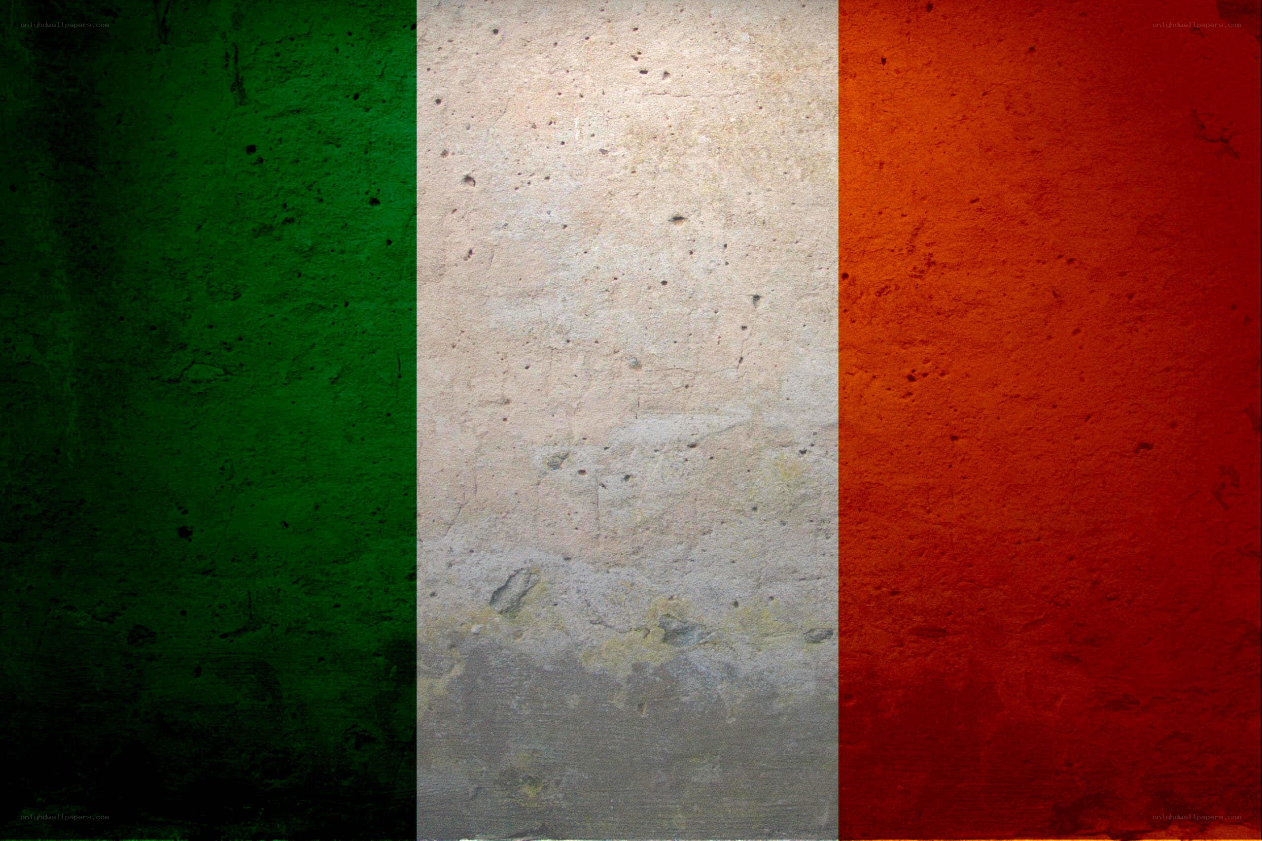 Italian flag with textured background