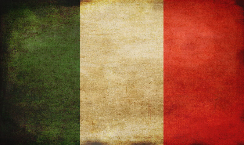 Italian flag with vintage texture