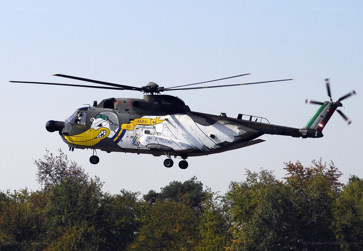 Italian helicopter in flight
