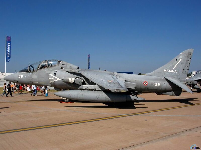 Italian Navy Harrier jet on display