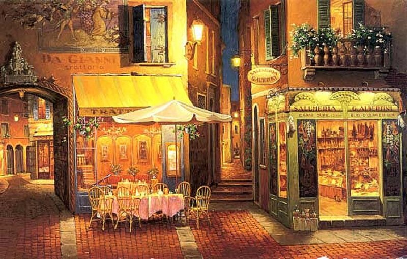 Italian Street at Night