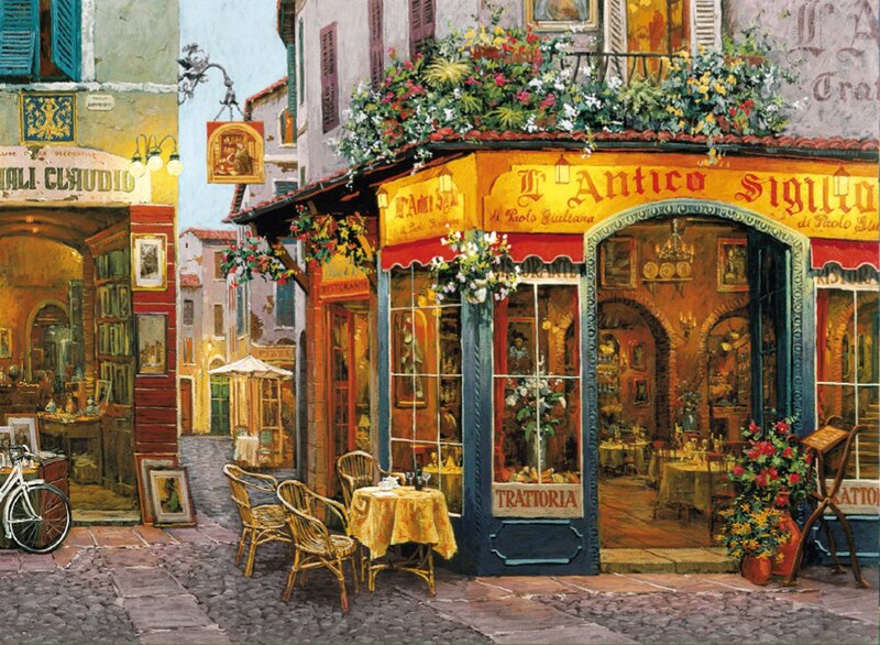 Italian Street Cafe — Yellow, Warm