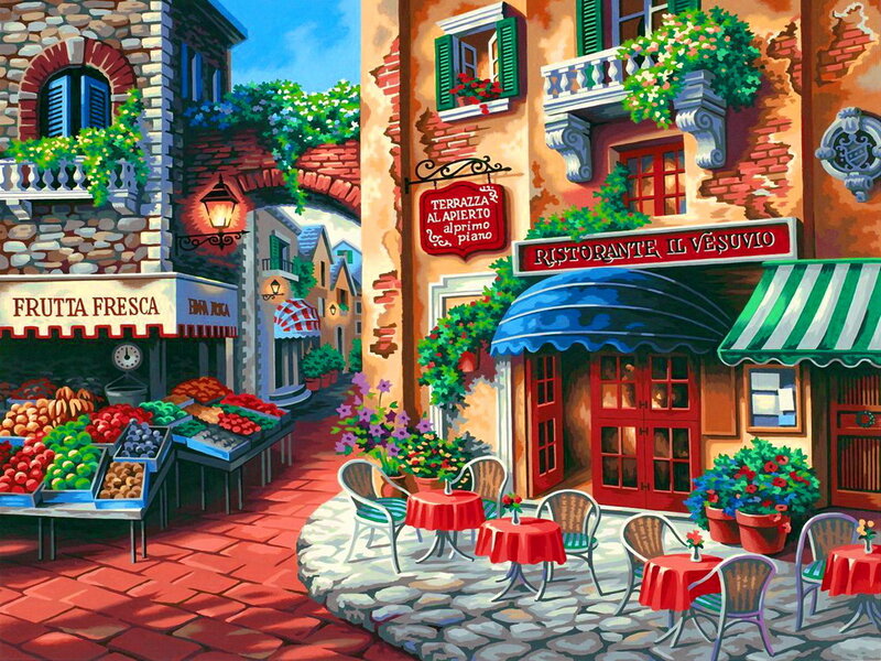 Italian Street Market — Red