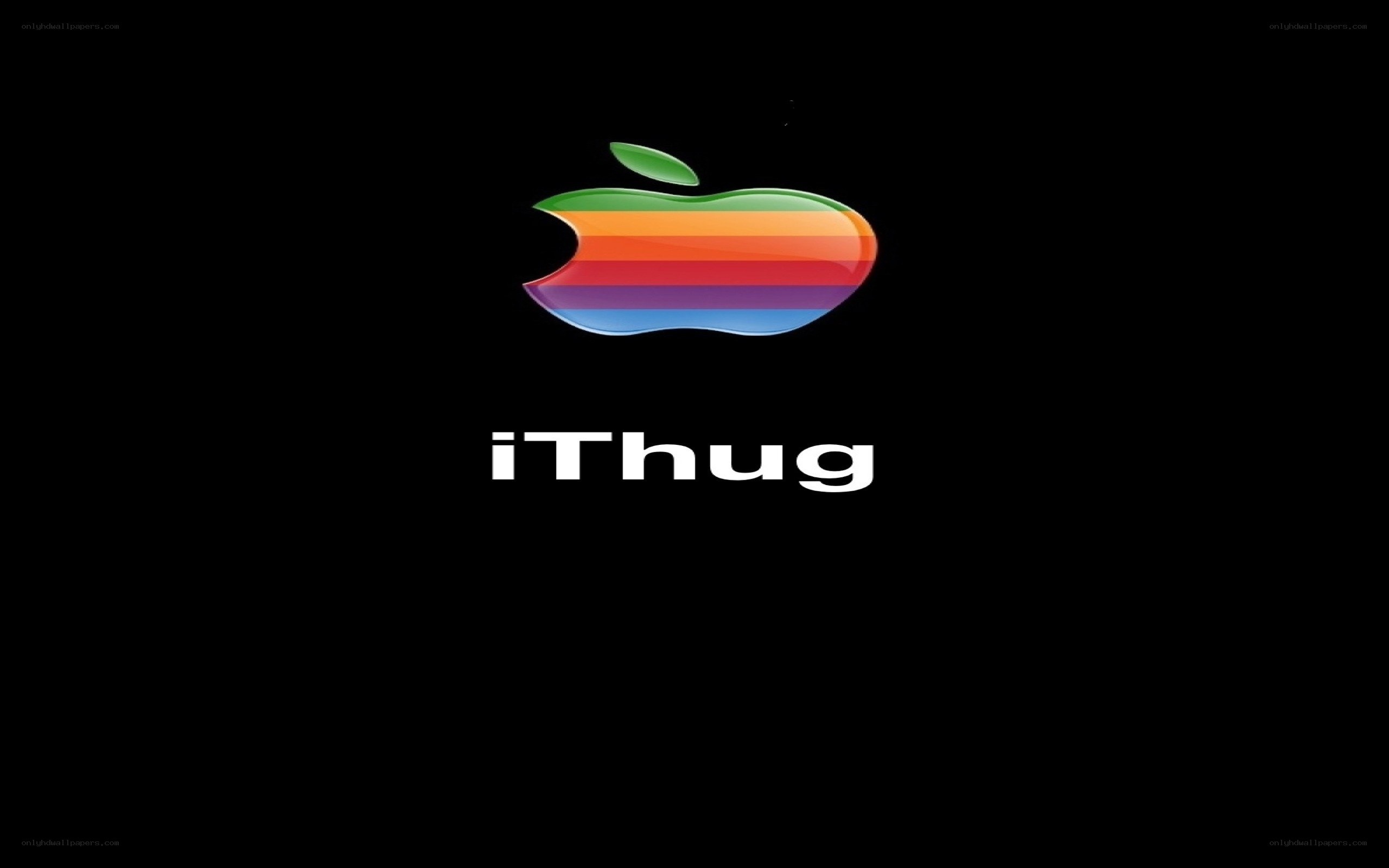 iThug logo with rainbow apple