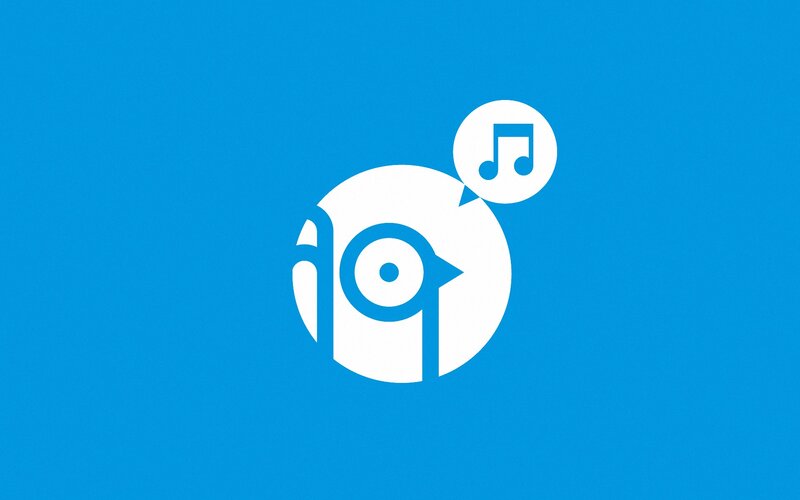 iTunes logo on blue