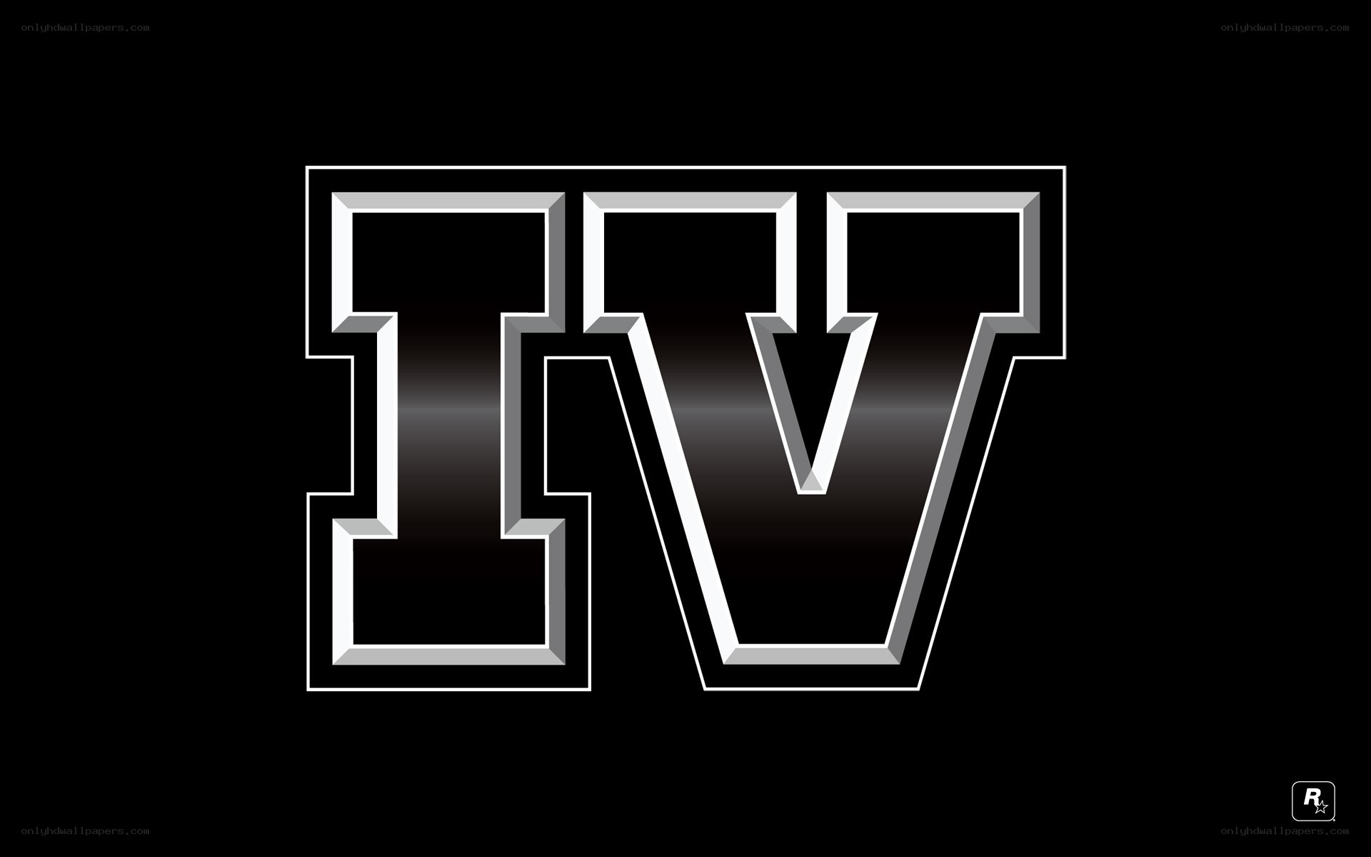 IV logo on black background