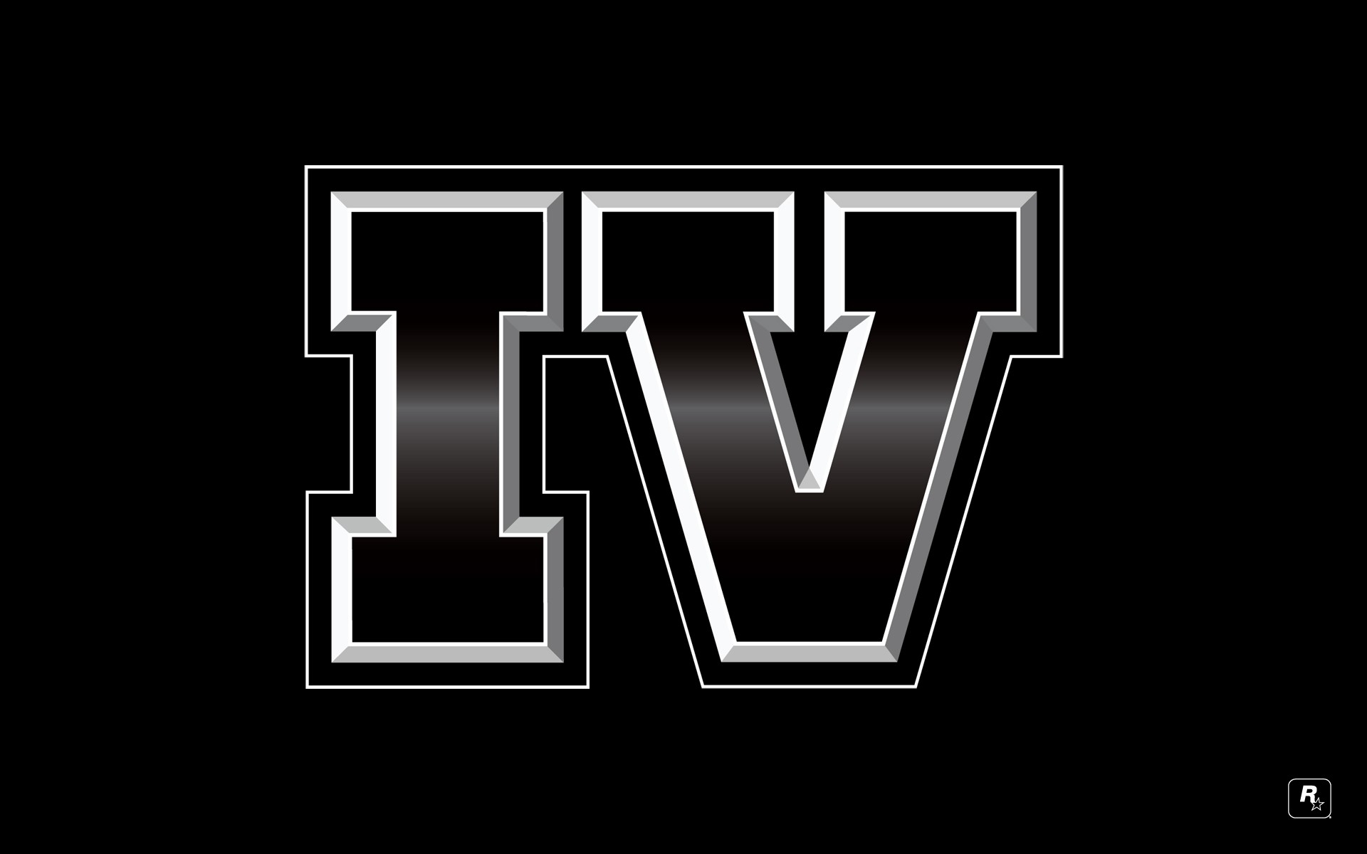 IV logo on black background