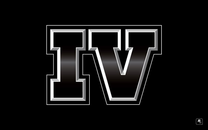 IV logo on black background