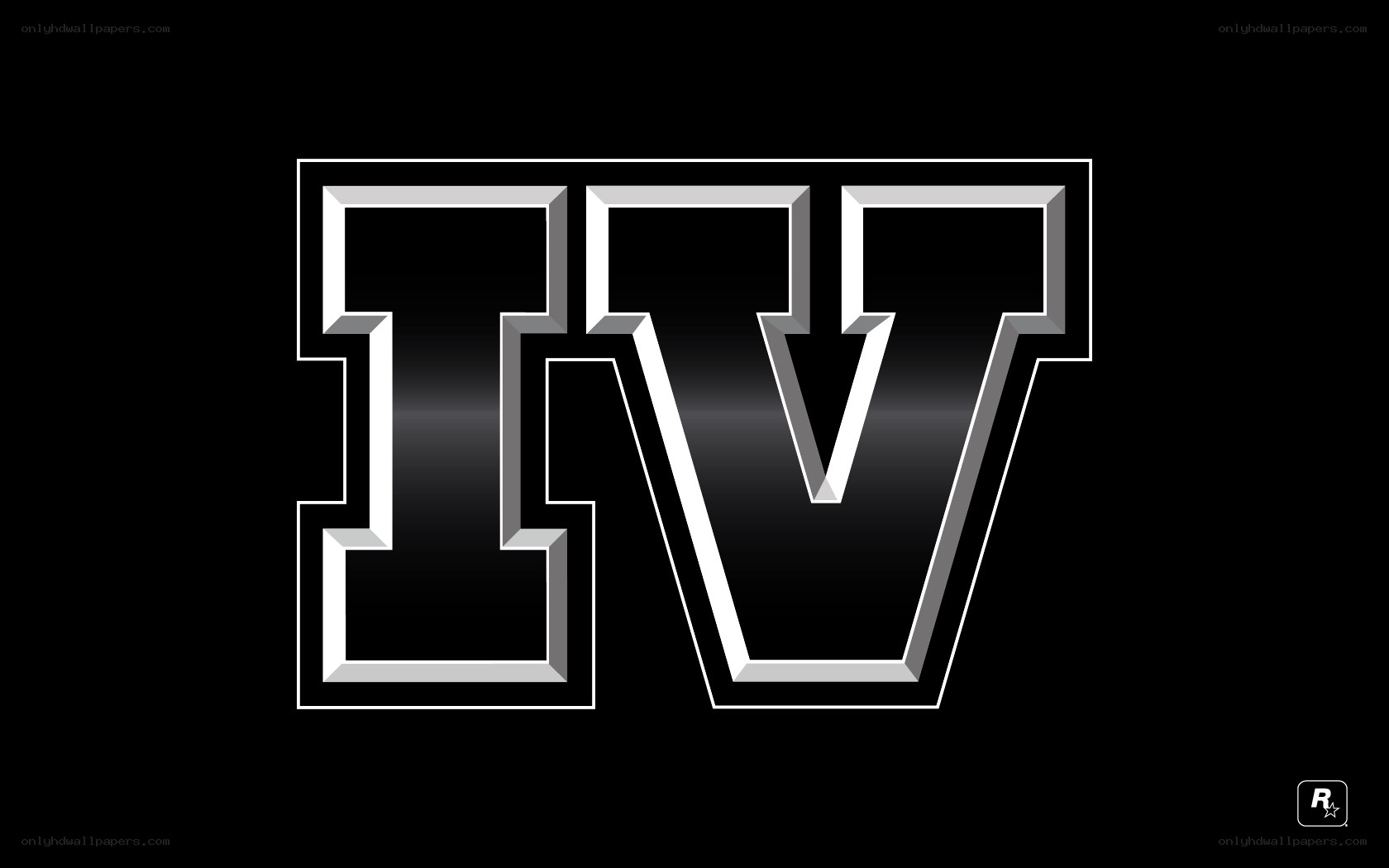 IV logo on black background