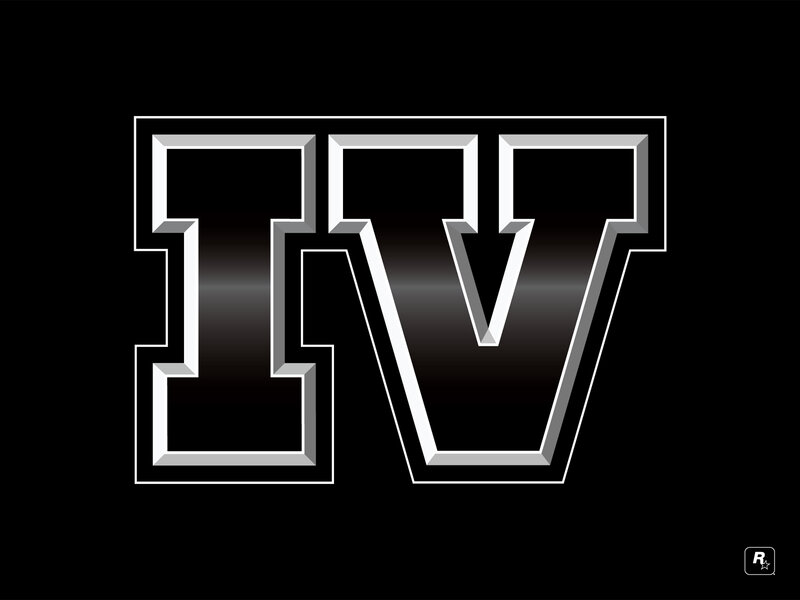 IV logo on black background