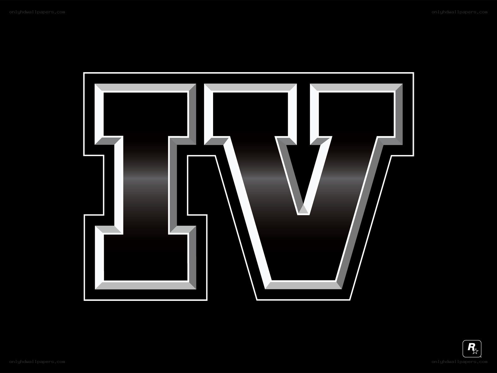 IV logo on black background