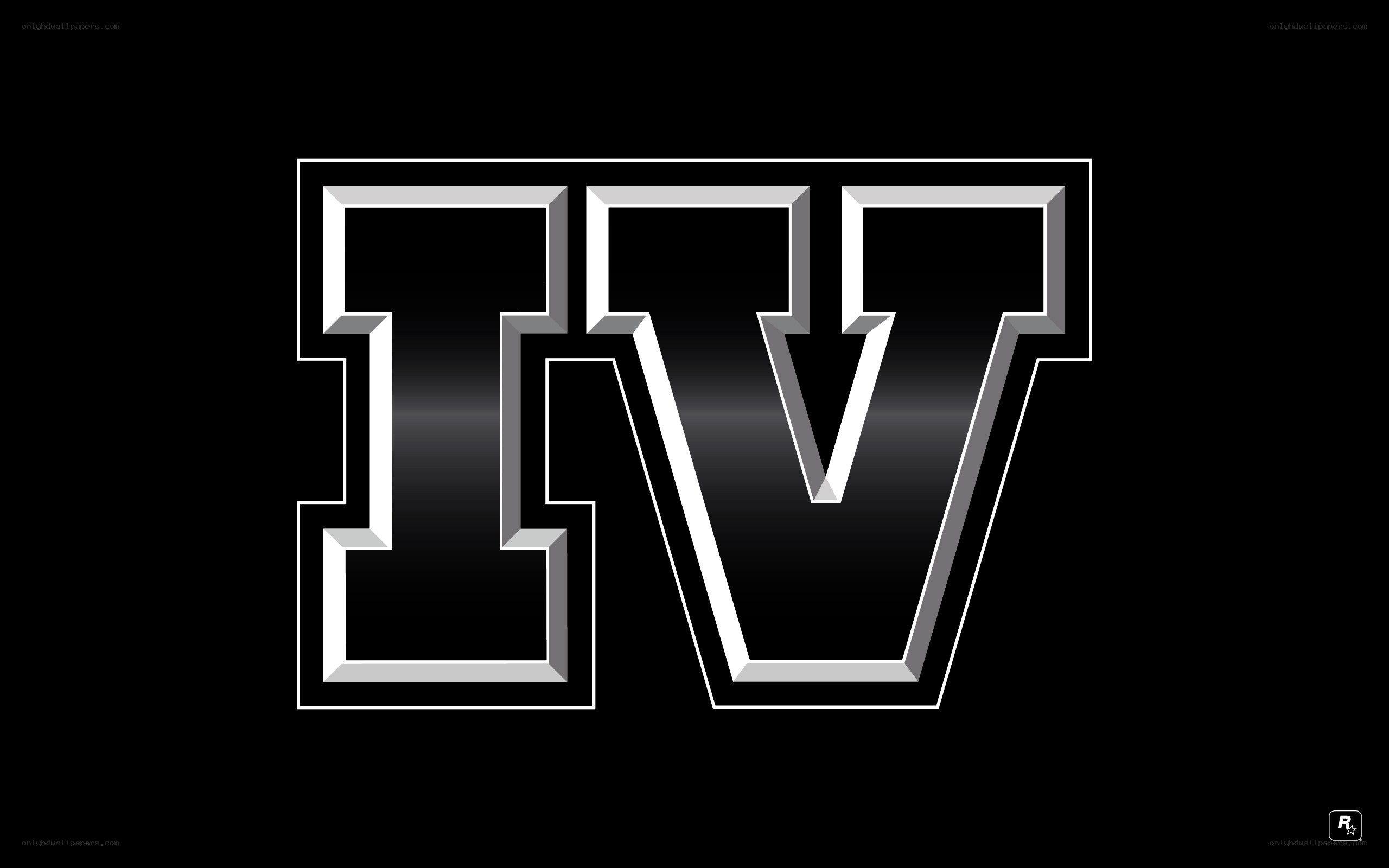 IV logo on black background