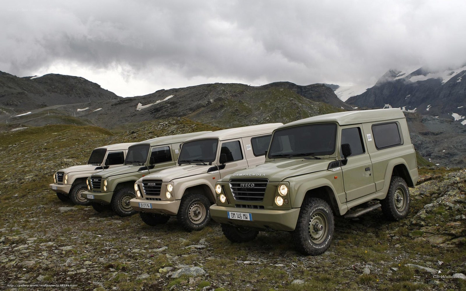 Iveco Campagnola vehicles in mountains