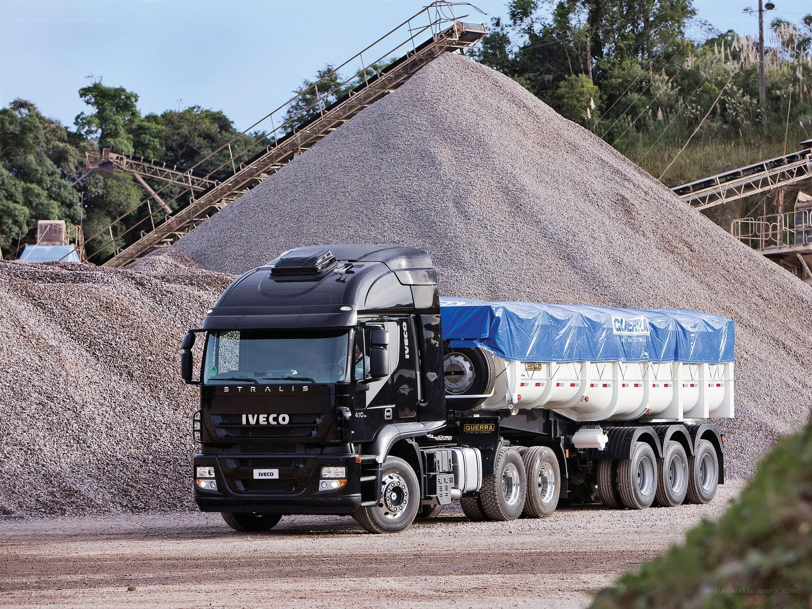 Iveco truck at quarry site