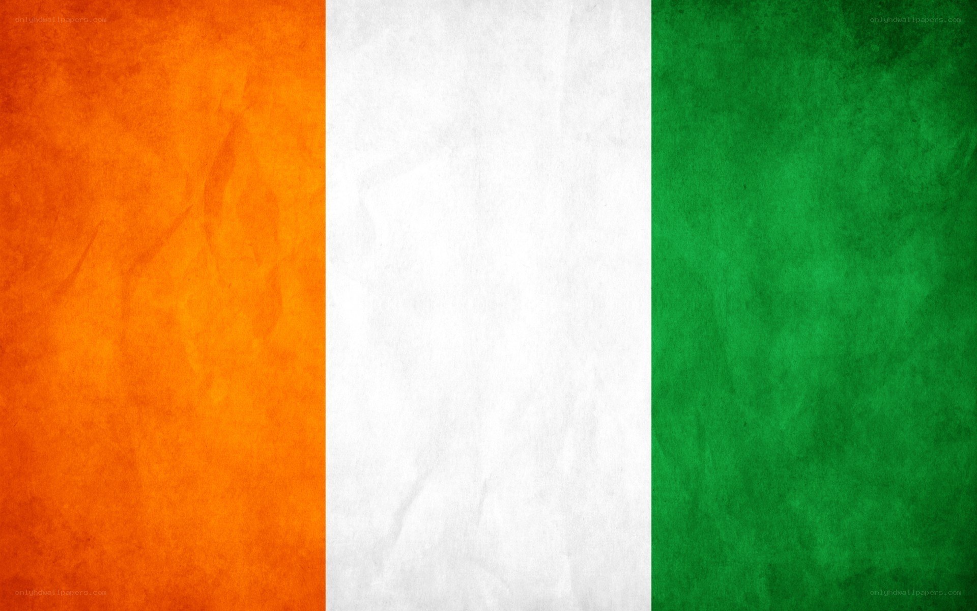 Ivory Coast flag with textured appearance