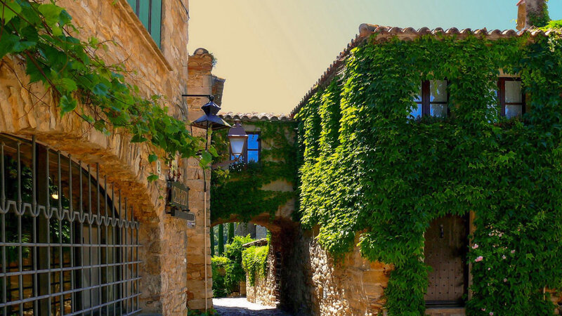 Ivy-covered Stone Buildings — Green