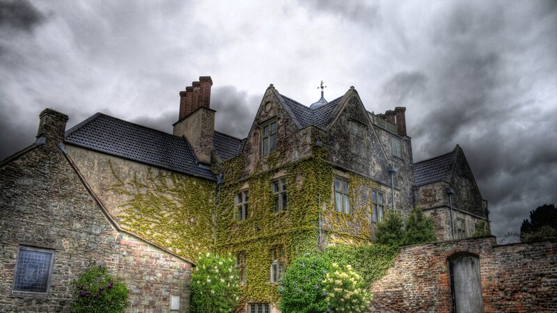 Ivy-covered Stone House — Gray