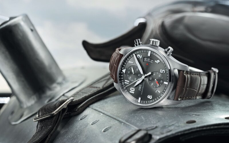 IWC Pilot's Watch on aircraft seat
