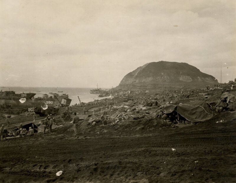 Iwo Jima landing scene