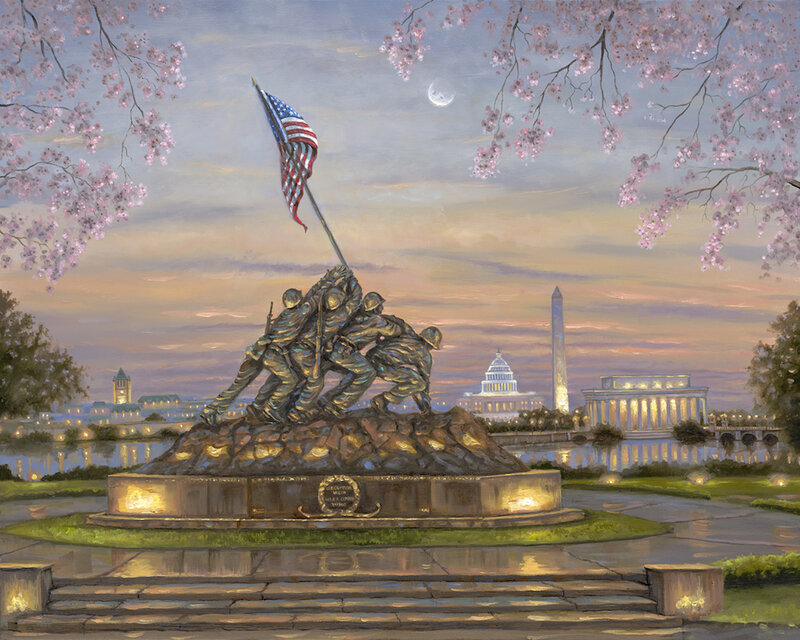 Iwo Jima Memorial — Gold