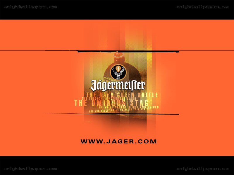 Jägermeister bottle advertisement