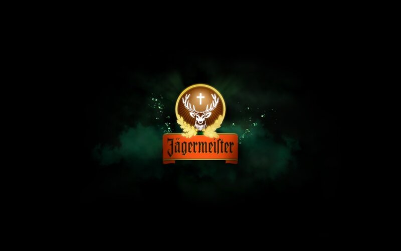 Jägermeister logo on dark background